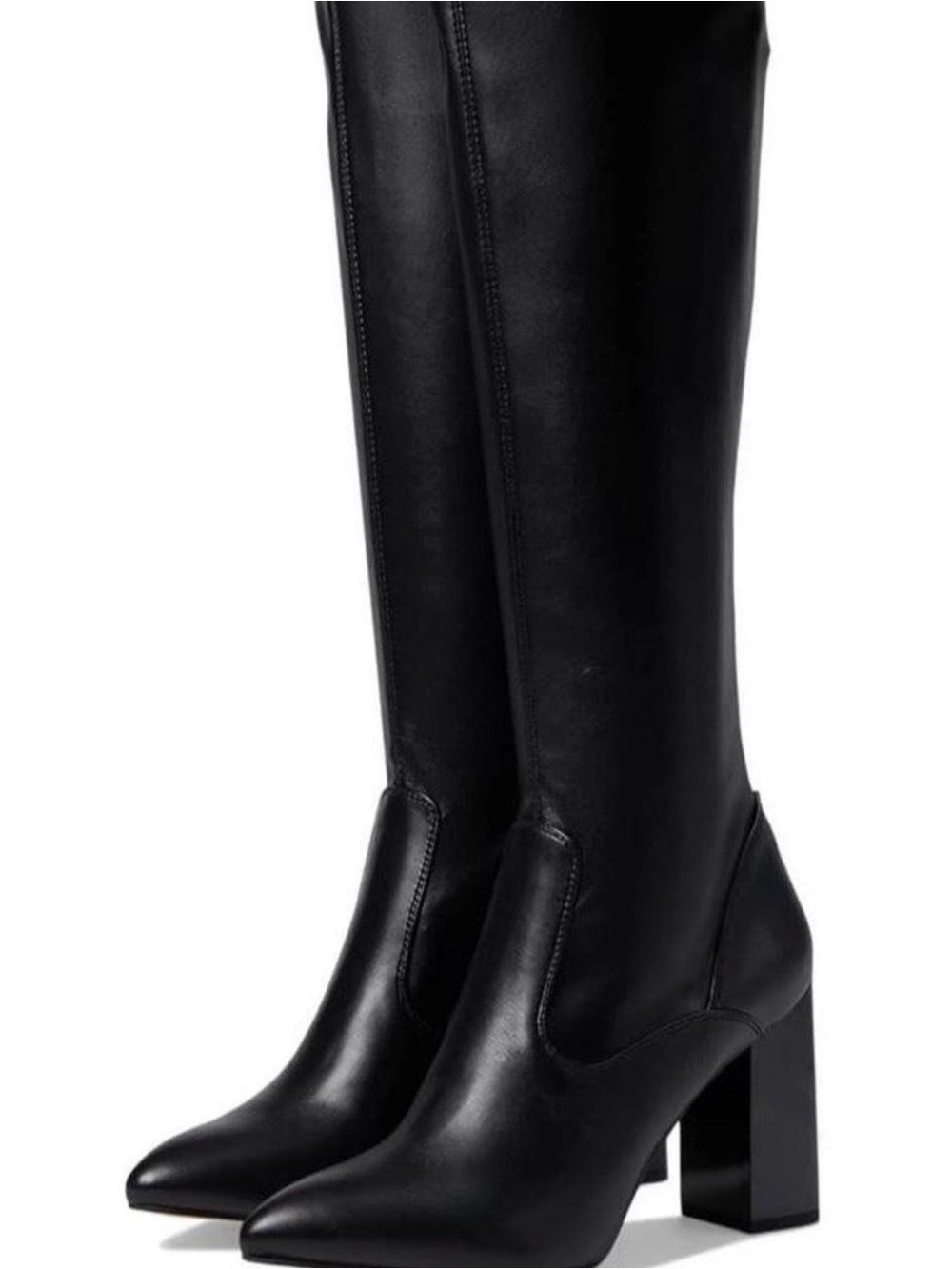 Franco Sarto Black Heeled Knee-High Boots Like New